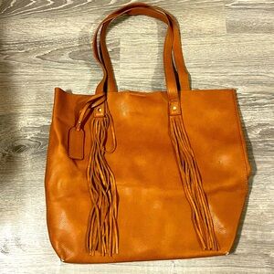 Large brown tote bag